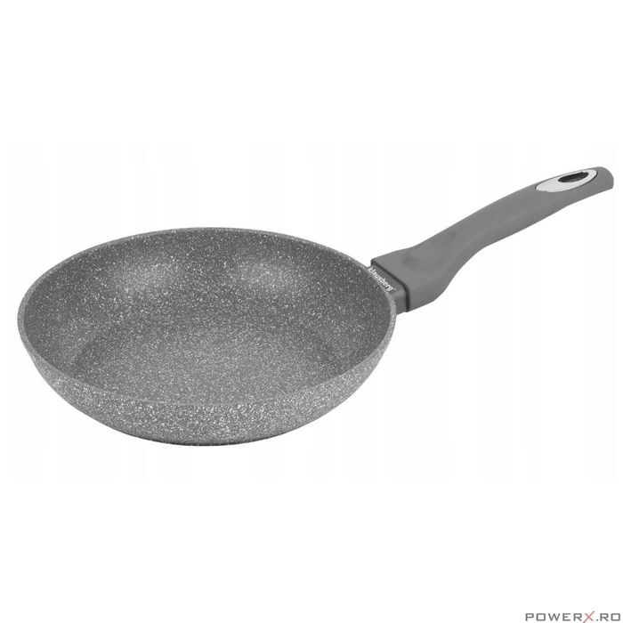 Tigaie din aluminiu, marmorata, gri, 24 cm, Klausberg