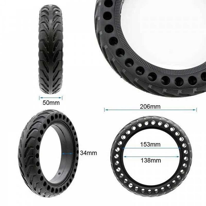 Плътна гума Nedong (8 1/2 x 2) за ел. скутер, тротинeтка XIAOMI