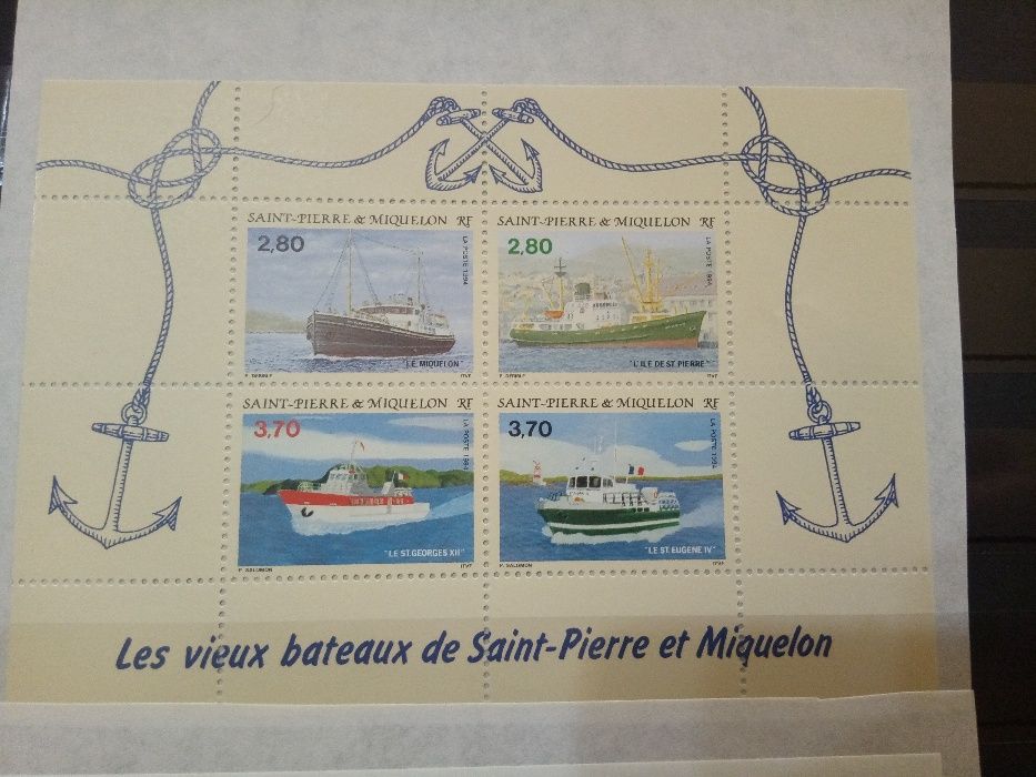 Saint pierre & miquelon set blocuri filatelice