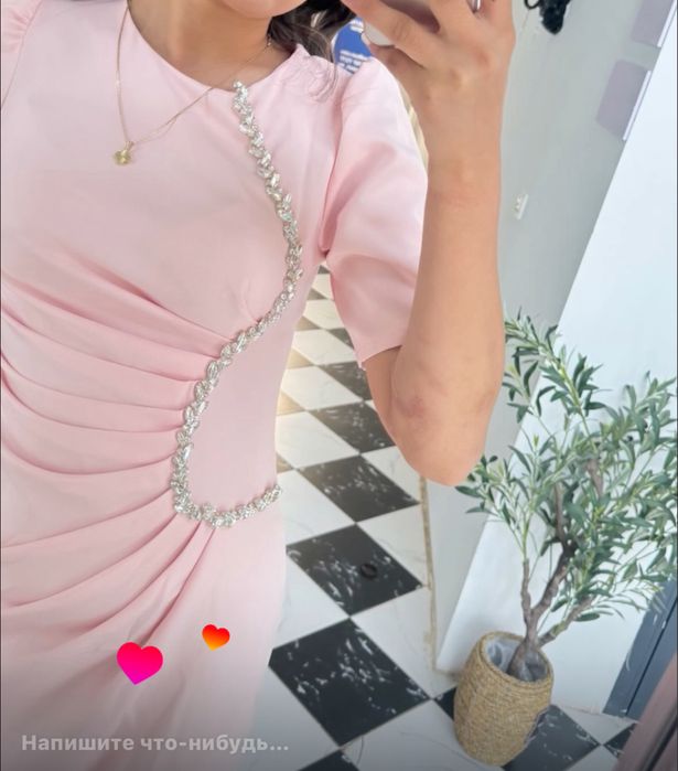 Розовыйй прямой көйлекк ұзын