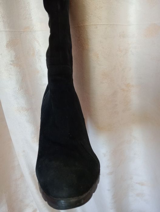 Сапоги зимние замшевые