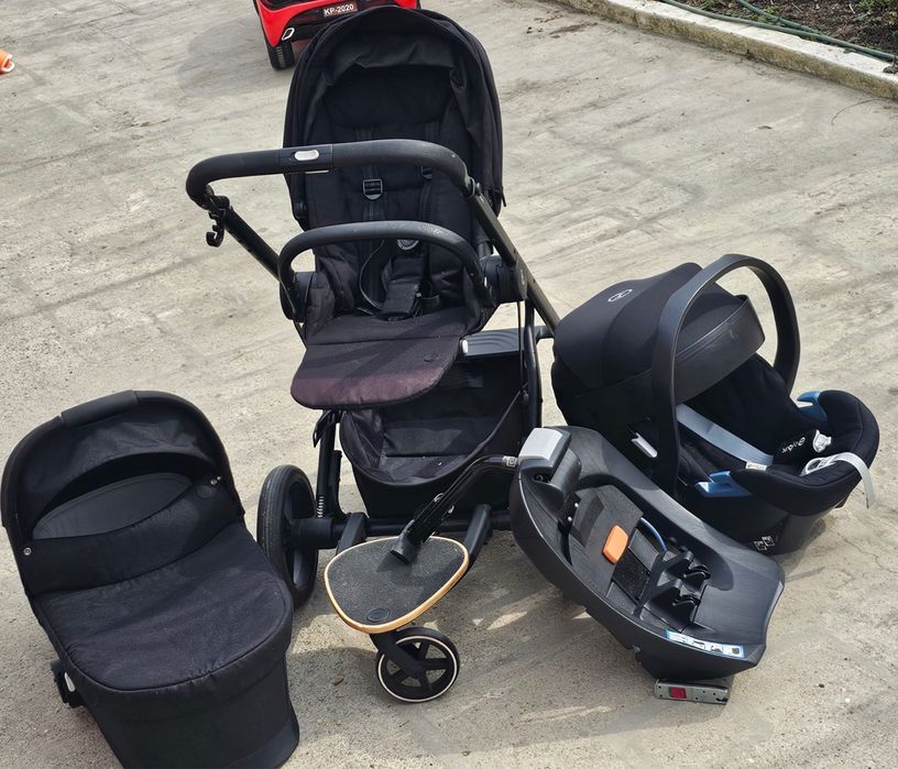 Set Complet Cybex Balios S 3 în 1 + Bază ISOFIX + Kid Board