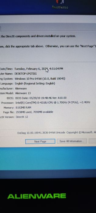 Alienware 13 gaming laptop