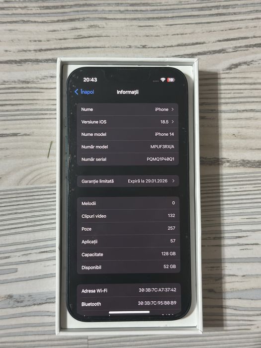 Vand iphone 14 128 Gb