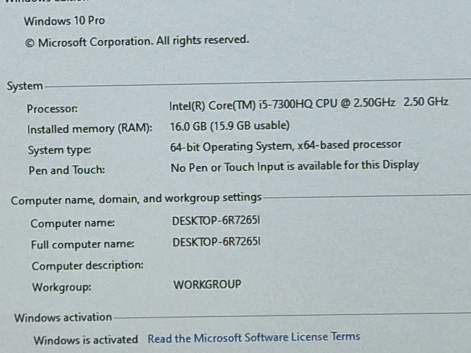 vand 3 x laptop Dell Precision 3520 15.6"FH..i5 Quad Core.16 Gb.Ssd 500 Gb