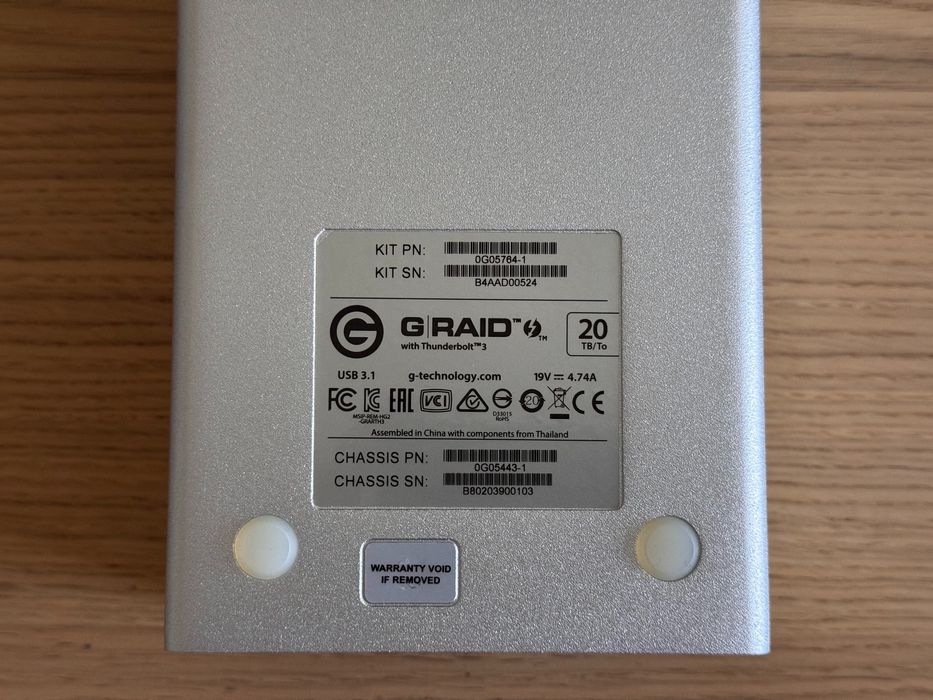 G-Technology G-RAID 20TB RAID Thunderbolt 3 Mac/Win 1 г ОФИЦ. ГАРАНЦИЯ