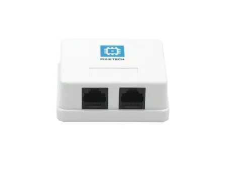 Розетка накладная Pixietech, CAT6 UTP RJ-45, 2 порта