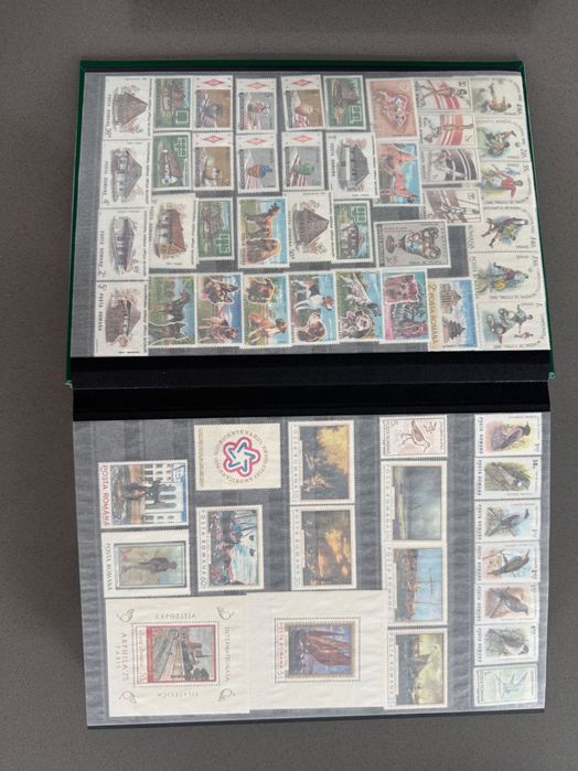 Colecție timbre ~8000buc / 3 clasoare 32 File + Manuale Filatelice