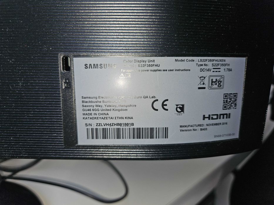 Monitor Samsung 22” – Full HD – HDMI – stare foarte bună