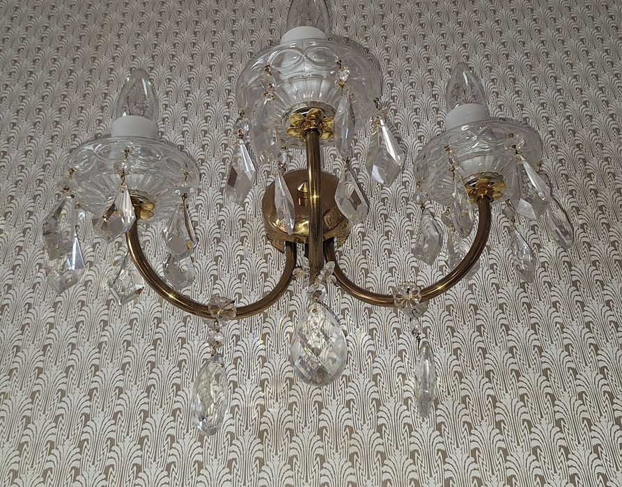 Set de 2 apice perete sticla si bronz