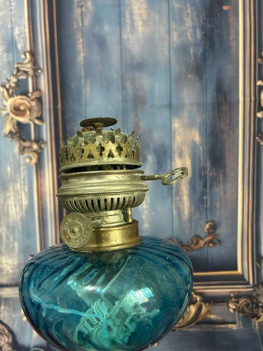 DN284 Lampa de petrol 1,8kg 40cm h 12x12cm baza + sticla 5cm diametru