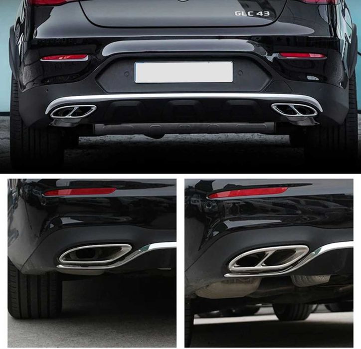 AMG стил накрайници за Мерцедес Mercedes черни и хром