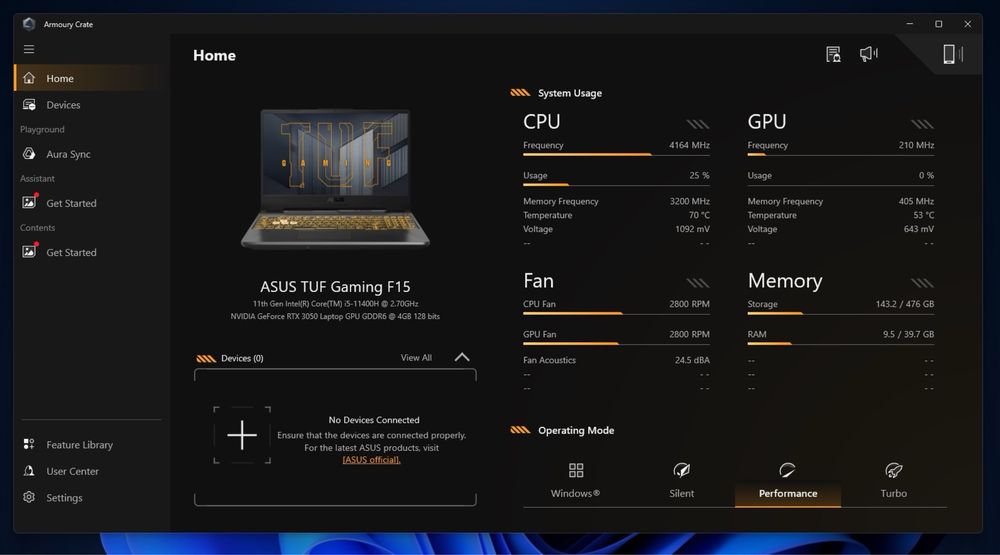 Laptop gaming ASUS TUF F15 i5 RTX 3050 40 GB RAM