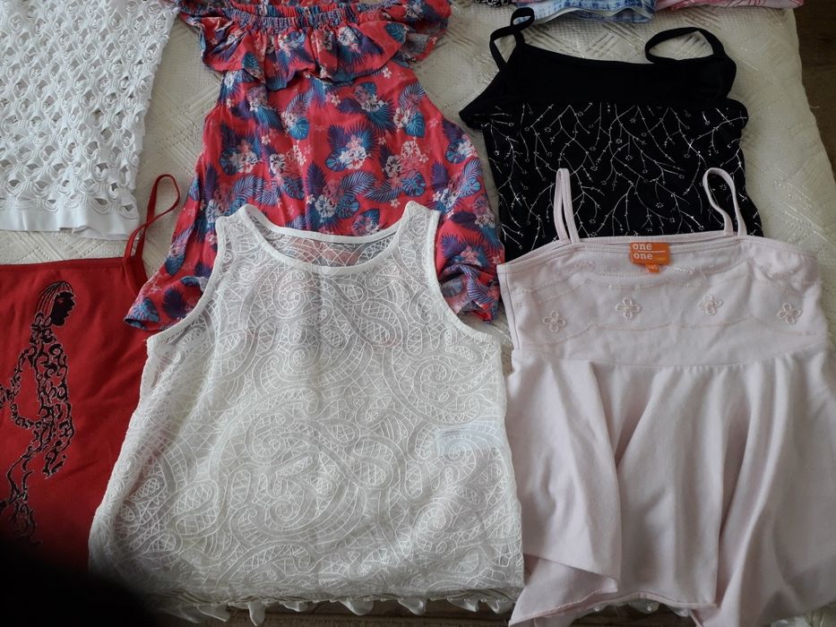 Летни потници и гащеризони,къси гащи за момиче 10 г