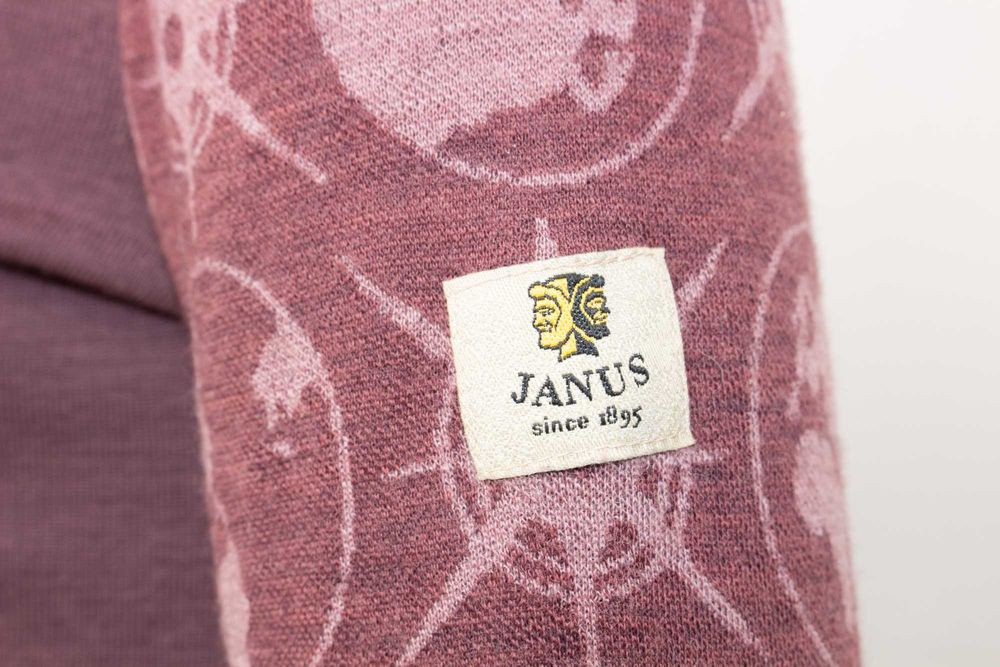 Janus мъжка блуза от мериносна вълна кафява термо бельо дълъг ръкав L