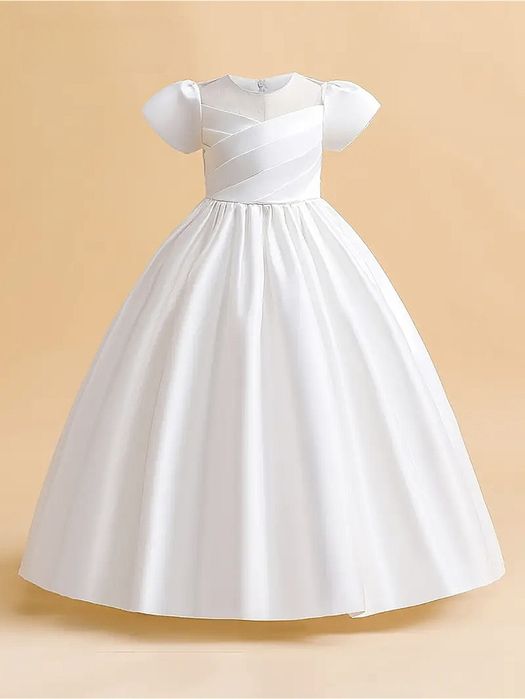 Шикарное белое платье для выпускного 4 класса