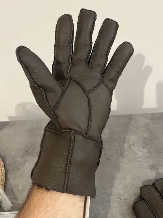 Mănuși de iarnă din piele - maro - marimi  S, M, L - noi