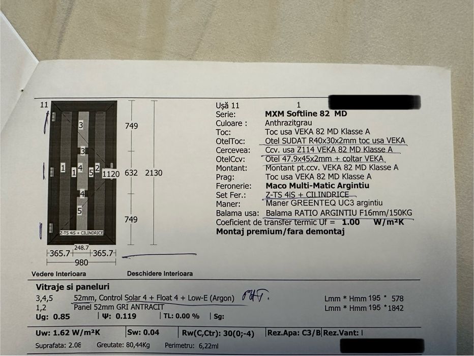 Usa intrare termopan Veka