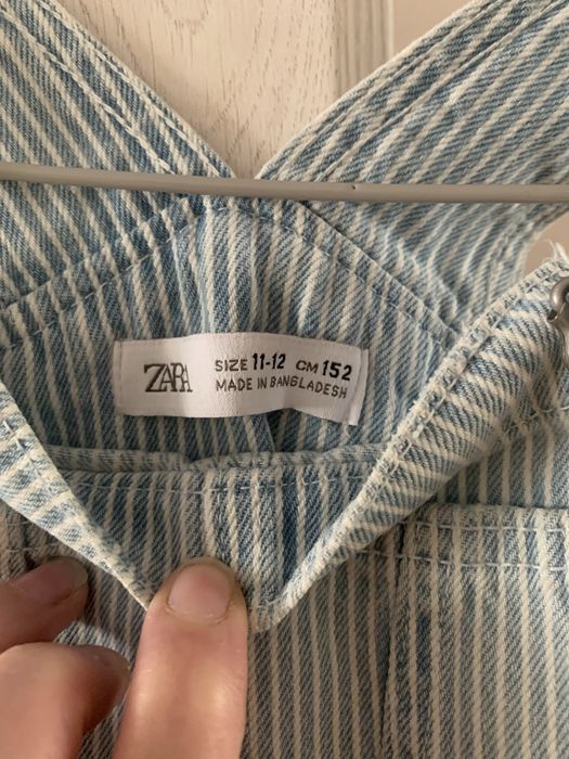 Salopera denim Zara - fete 10-12 ani