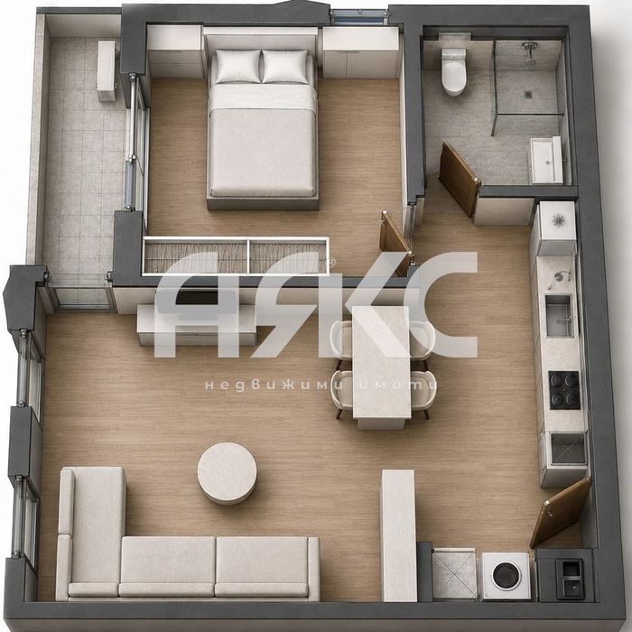 Продава се Двустаен апартамент в София, Хаджи Димитър - 73 кв.м за 1299 €/кв.м - Снимка #1