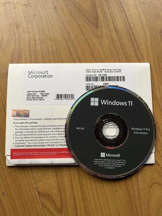Windows 11 Pro DVD Original cu licenta