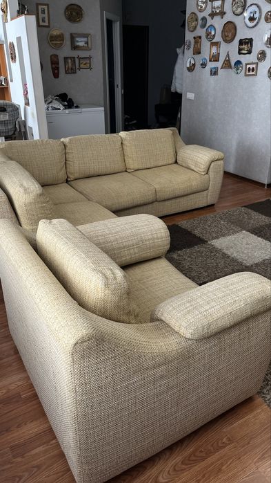 Угловой диван с креслом