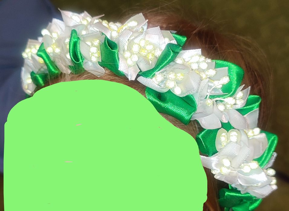 Детское платье зелёного цвета