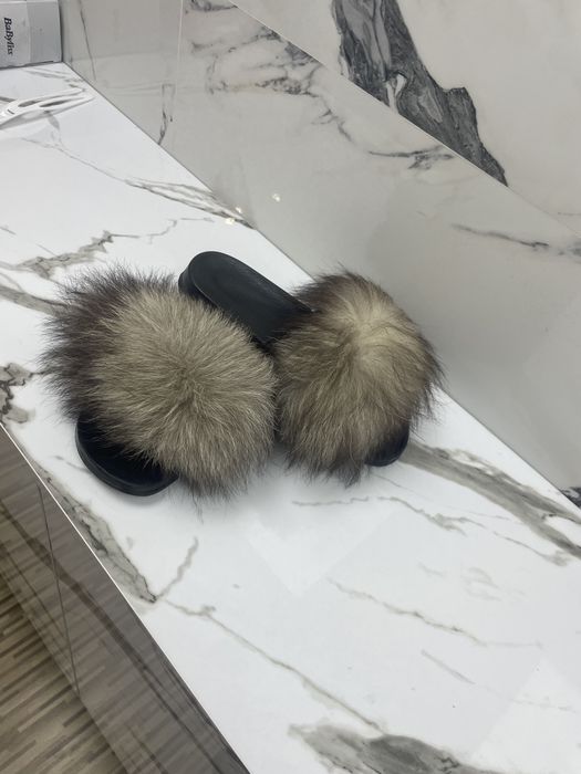 Чехли с естествена лисица е косама