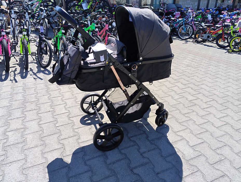 MONI Комбинирана детска количка RAFAELLO черен