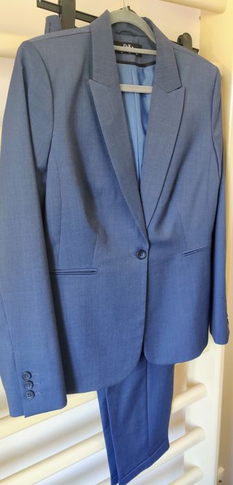 Costum office Dika cu pantaloni albastru deschis