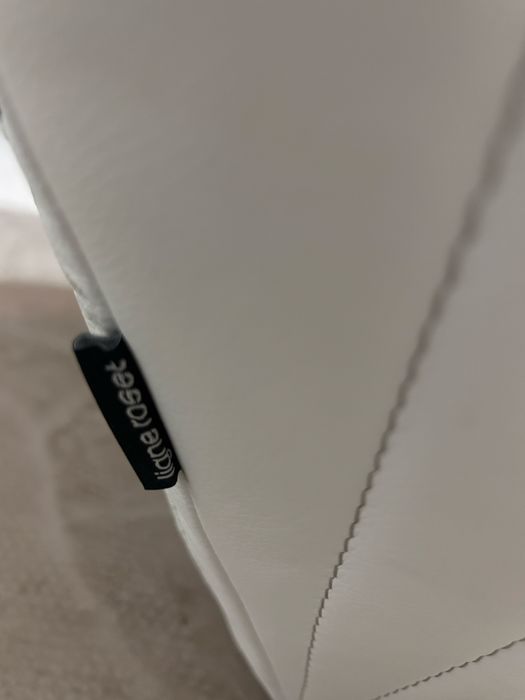 Ligne Roset Facett дизайнерски винтидж кожени мебели в бял цвят