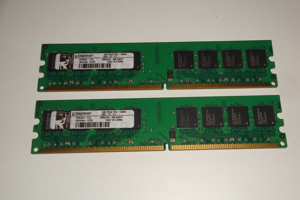 set memorie ram kingston ddr2 2gb dual channel kit pc2 5300 667mhz