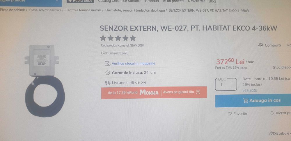 Senzor extern WE-027