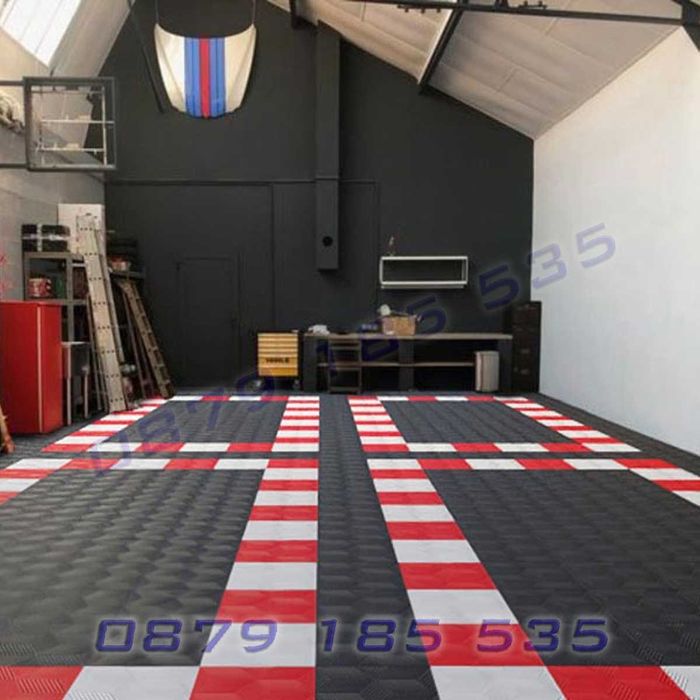 PVC плочка модул под гараж 3D дизайн кубове против хлъзгаща настилка