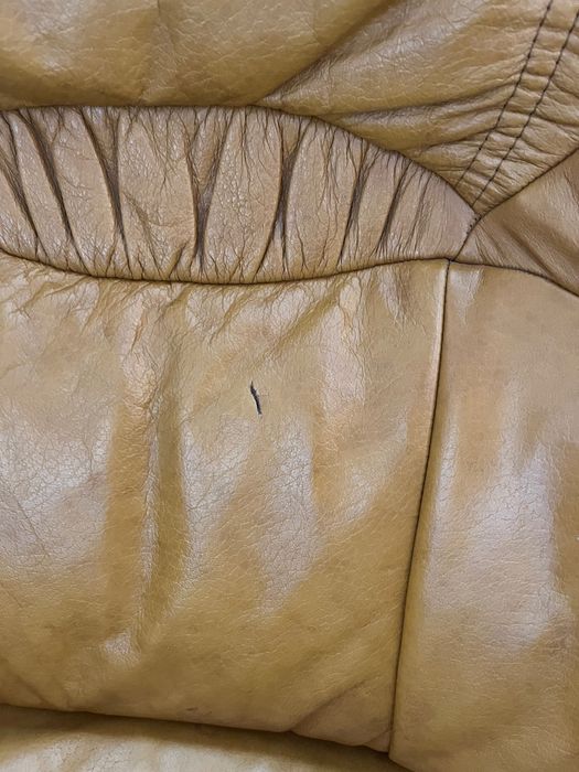 Ретро кресла от естествена кожа 2 бр