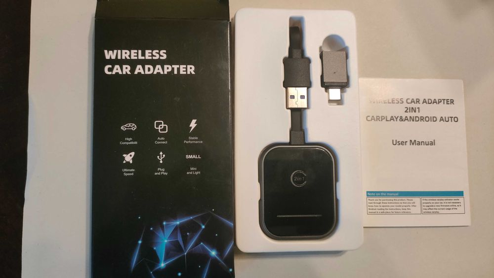 Wireless car adapter android auto / apple carplay
