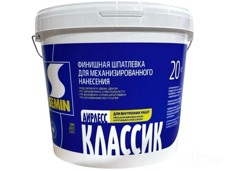 Semin Airless Classic финишная полимерная шпатлевка, 20 кг
