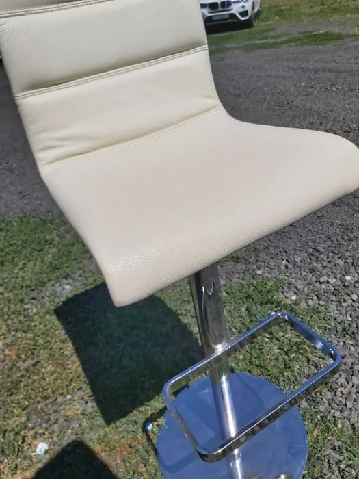 scaun piele, inox, telescopic