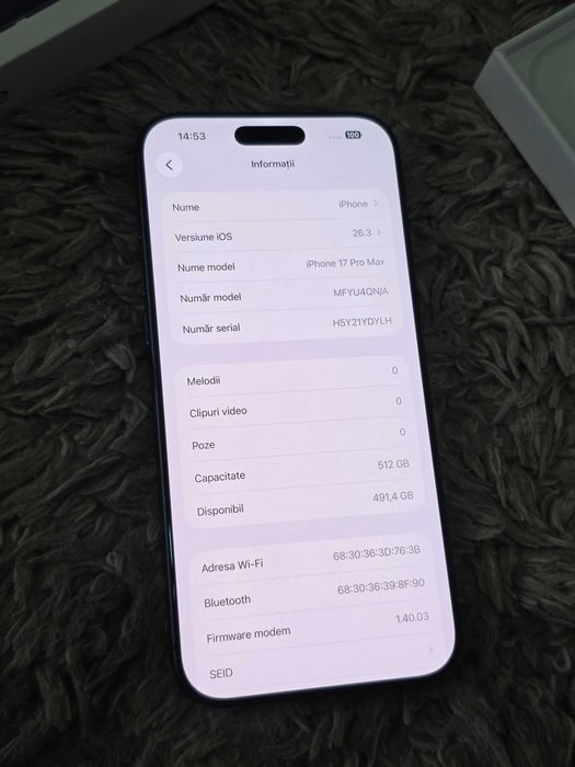 iPhone 17 Pro Max 512GB Blue