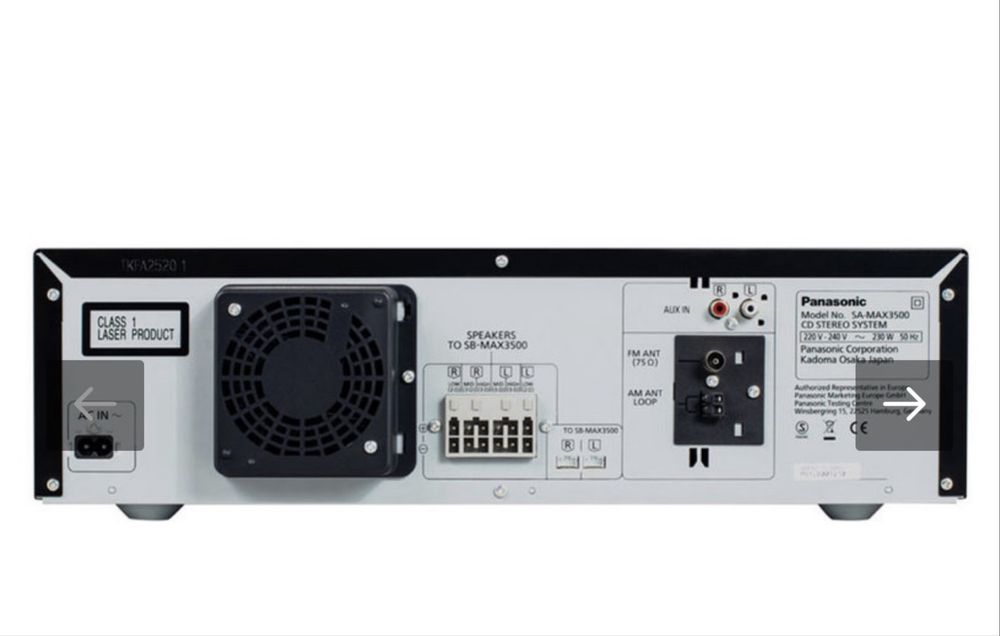 Аудио система panasonic sc max3500ek