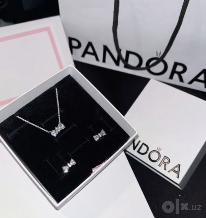 В наличии! Скидка! Pandora комплект из серебра 925 пробы