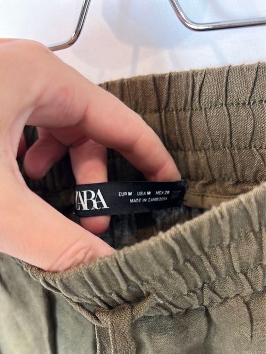 Zara дамски ленени къси панталони