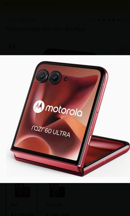 Motorola razr 60 ultra  Цвят RIO RED