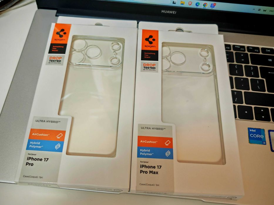 Твърд калъф Spigen Ultra Hybrid за iPhone 17 Pro 17 Pro Max / Кристално прозрачен / ACS10278 / ACS10342 /