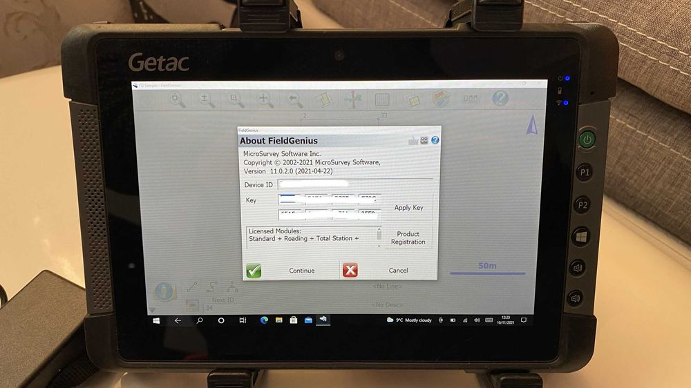 Tableta Rugged GETAC T800 GPS Controler SURVCE Magnet Field