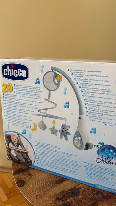 Музикална въртележка Chicco - Next2Dreams синя