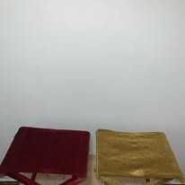 Scaun pliabil cu tapiterie de catifea