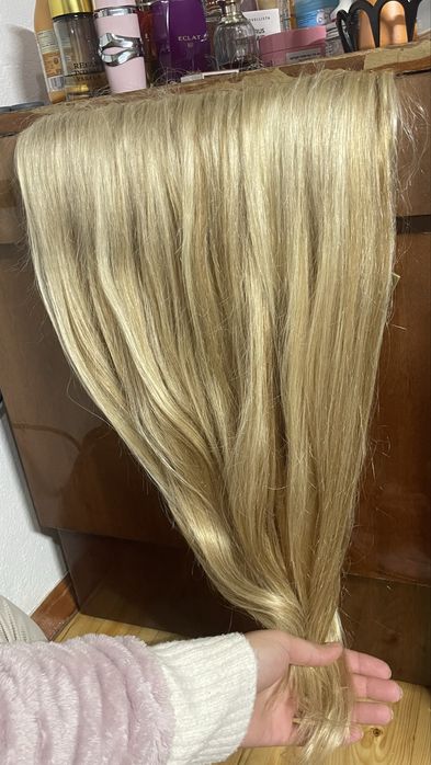 Естествена коса на кичури