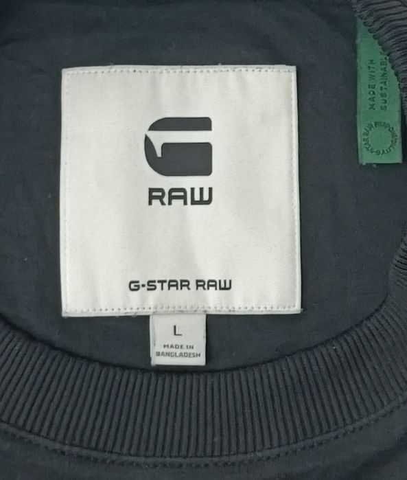 G-STAR RAW Box Logo Pocket оригинално горнище L памучна черна блуза