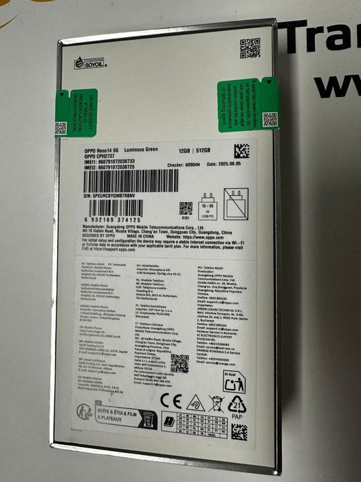 Oppo Reno 14, 512GB, 12GB RAM -T-
